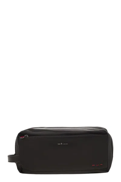 Kiton Beauty Case With Logo And Lettering In Black