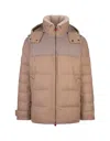 KITON BEIGE QUILTED CASHMERE PUFFER JACKET