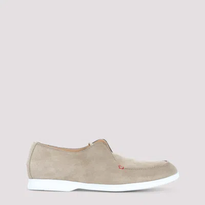 Kiton Beige Slip On Loafers