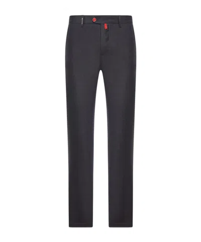 Kiton Tailored Wool Trousers In Gray