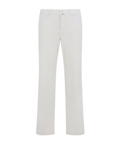 Kiton Corduroy-effect Straight-leg Trousers In Multi