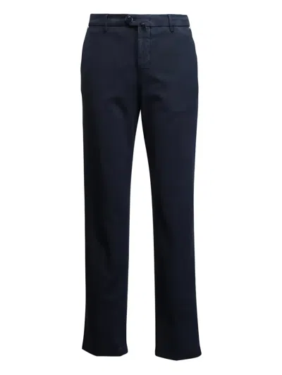 Kiton Belt Loops Trousers In Blue