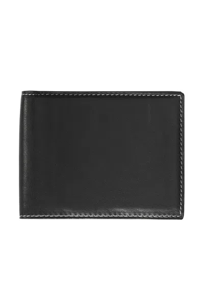 Kiton Bifold Full-grain Leather Wallet In Black