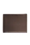 Kiton Bifold Full-grain Leather Wallet In Brown