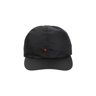 Kiton Baseball Cap With Logo In Black