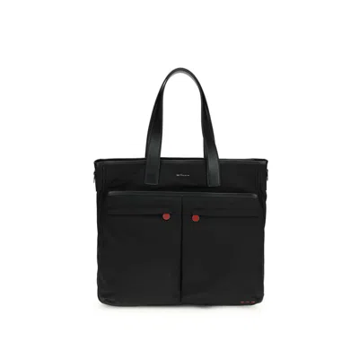 Kiton Black Calf Leather Bos Taurus Handbag