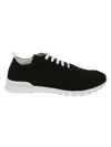 Kiton Textured Fabric Sneakers With Contrast Rubber Sole