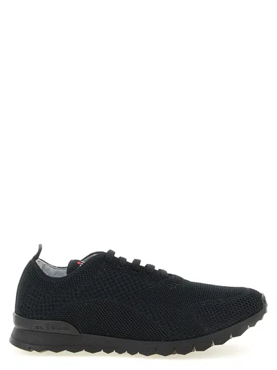 KITON MEN BLACK LACE UP SNEAKERS, 8.5 LUXURY SNEAKERS FOR MEN DARVEYS