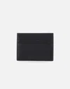 Kiton Black Leather Multi Compartment Card Case In Black