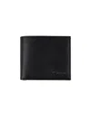 Kiton Saffiano Leather Bi-fold Wallet In Black