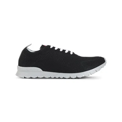 Kiton Lightweight Knit Sneakers In Black