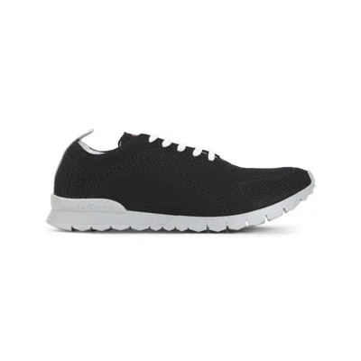 Kiton Black Lightweight Knit Sneakers