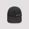 Kiton Black Polyester Hat In Orange