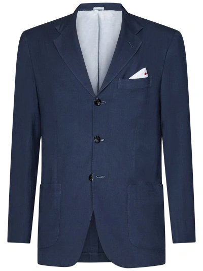 Kiton Blazer In Blue