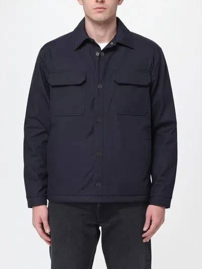 Kiton Overshirt Padded Long Sleeves In Blue