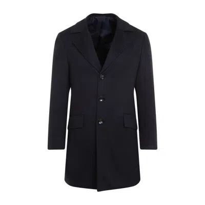Kiton Blue Cashmere Caban Coat
