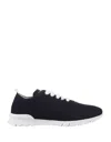 Kiton Fully-perforated Low-top Sneakers In Blue