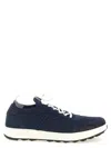 Kiton Technical Cotton Sneakers In Blue