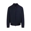 Kiton Blue Navy Bomber Jacket In Blue