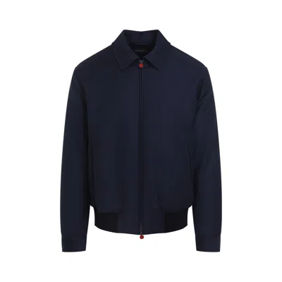 Kiton Blue Navy Bomber Jacket