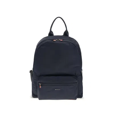 Kiton Blue Nylon Men's Backpack
