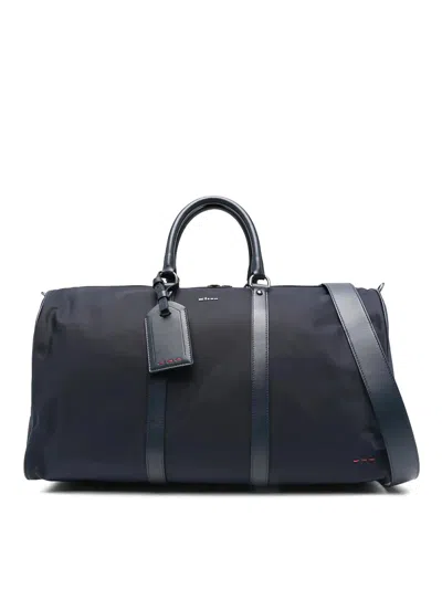 Kiton Duffle Bag In Blue