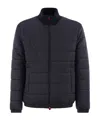 Kiton Technical Fabric Bomber Jacket In Blue