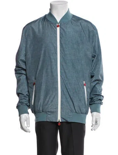 Pre-owned Kiton Bomber Jacket In Blue