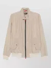 Kiton Bomber Jacket Contrasting Front Zipper In Neutral