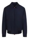 Kiton Bomber Jacket In Dark Blue