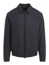 Kiton Bomber Jacket In Grey