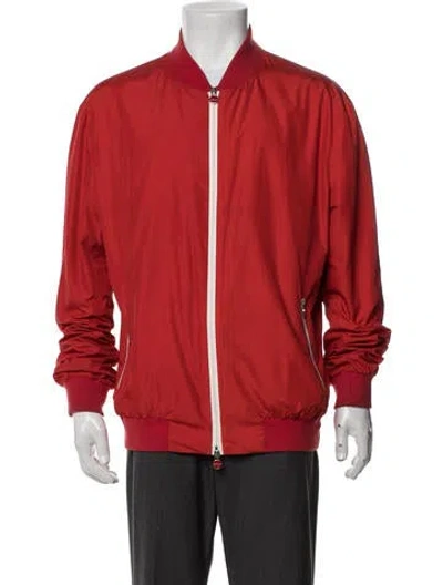 Pre-owned Kiton Bomber Jacket In Red
