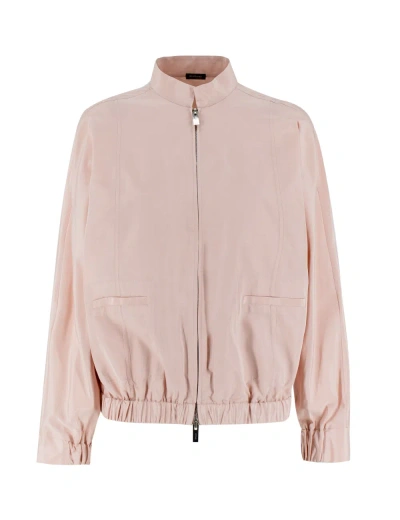 Kiton Bomber In Rose