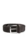 Kiton Leather Belt In Black