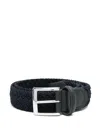 Kiton Braided Belt In Blue