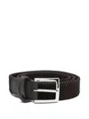 Kiton Braided Belt In Black