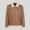 Kiton Shearling Detailing Jacket In Brown