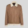 Kiton Shearling Detailing Jacket In Brown