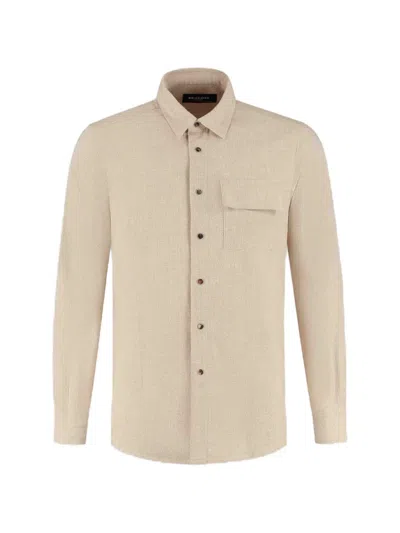 Kiton Buba Flap-pocket Long-sleeve Shirt In Neutral