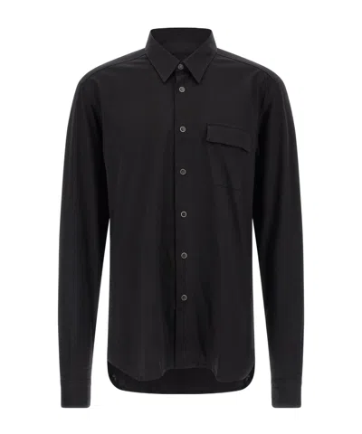 Kiton Buba Snap-front Shirt In Black