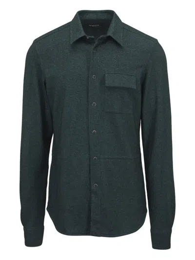 Kiton Button-fastening Patch-pocket Shirt In Green