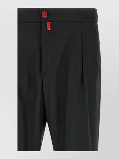 Kiton Button Shorts Tailored Cut Back Pockets In Animal Print