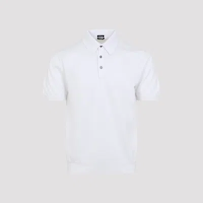 Kiton Button Short-sleeve Polo Shirt In White