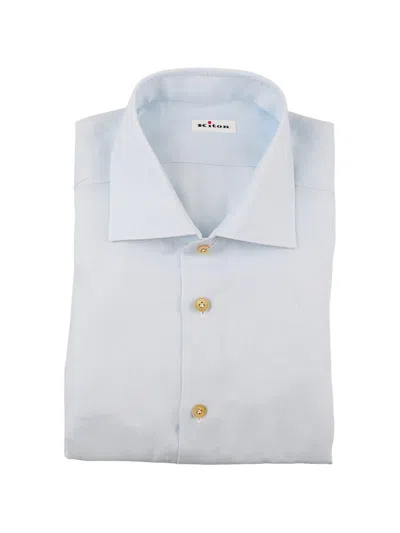 Kiton Button-down Shirt In Blue
