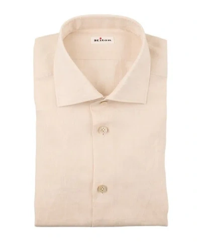 Kiton Button-down Shirt In Orange