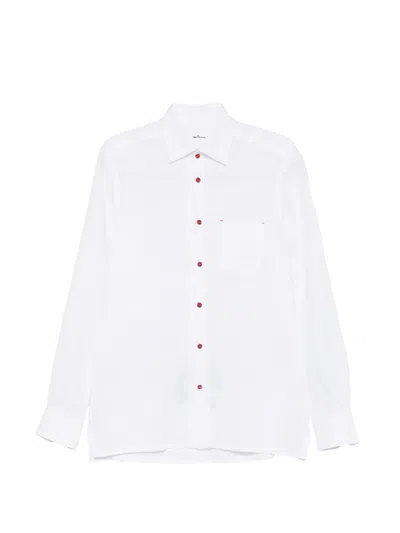 Kiton Buttoned Pocket Shirt In Gray