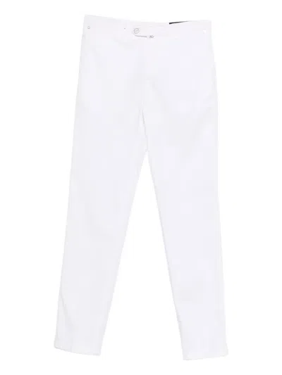 Kiton Tailored Trousers Belt Loops Side And Back Pockets In White
