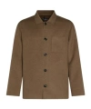 Kiton Button-front Overshirt Jacket In Brown