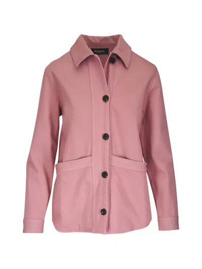 Kiton Button-up Patch-pocket Jacket In Pink