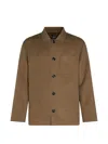 Kiton Button-front Overshirt Jacket In Brown